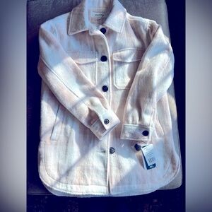 Sebby size XS shirt+ jacket-shacket  blush/white